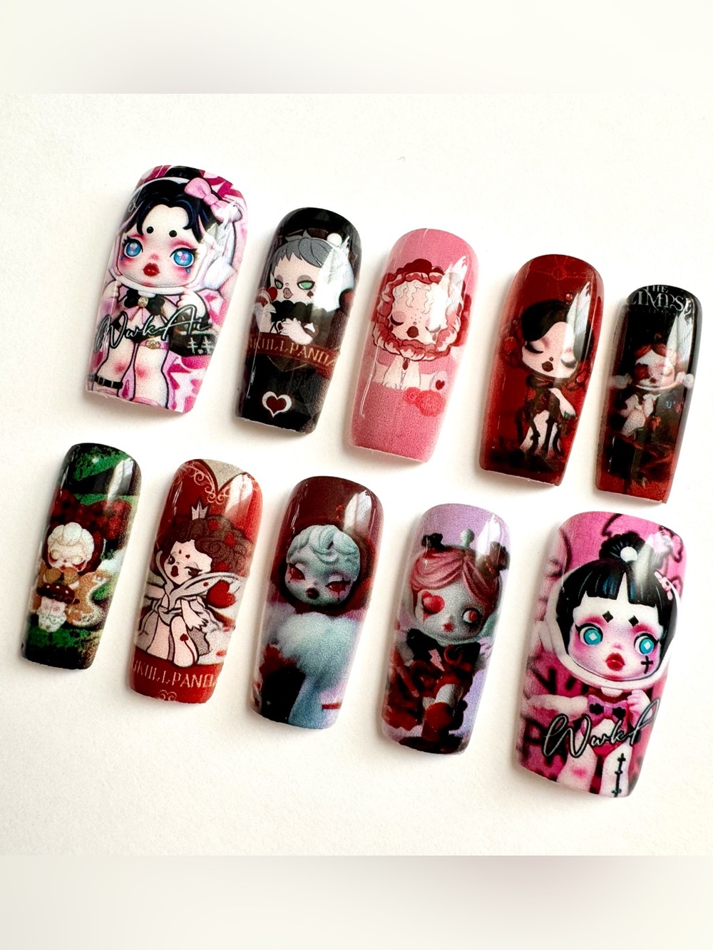 SKULLPANDA Character Press On Nails